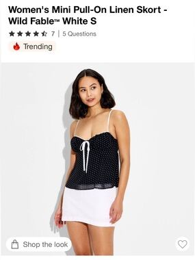 Pull On Linen Skort- Wild Fable